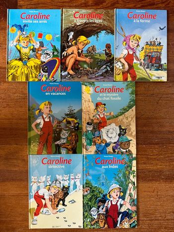 Lot de 7 livres Caroline en bon état complets Pierre Probst albums bd vintage