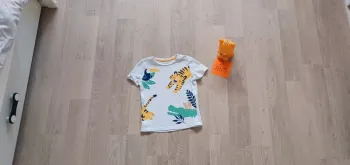 Tee-shirt manches courtes garçon, motif animaux, taille 3 ans (36 mois), marque In Extenso
