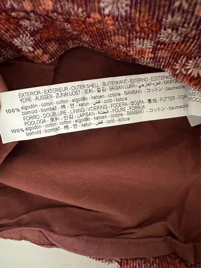 Jupe coton fleuri à velours Zara - photo numéro 7