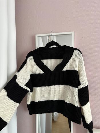Pull marinière, noir et blanc - neuf jamais porté