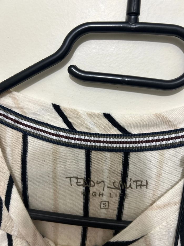 T-shirt Teddy Smith High Life blanc cassé style baseball 16ans (S) - photo numéro 3