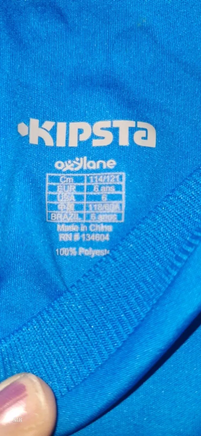 Tee shirt taille 6 ans en très bon état "kipsta" - photo numéro 2