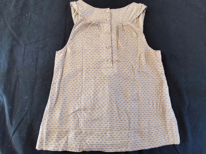 Blouse marron clair à motifs sans manches 10 ans IKKS - photo numéro 5