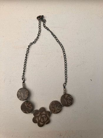 Parure couleur taupe en pâte fimo fait main