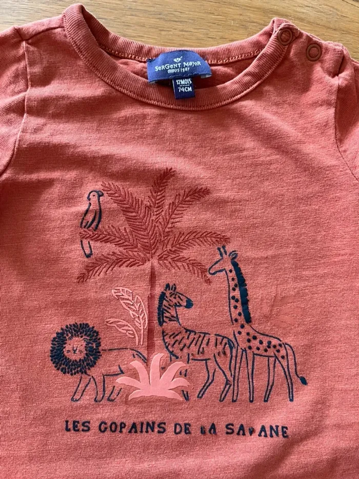 Lot de 2 t-shirts Sergent Major 12 mois - photo numéro 4