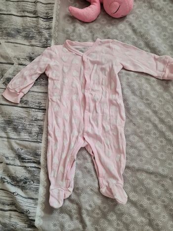 Pyjama fin coeur fille 3 mois