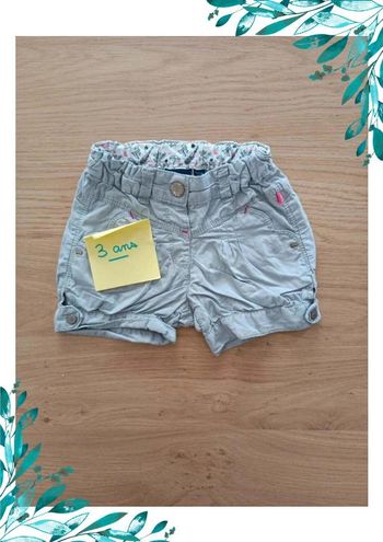 Short gris 3 ans fille