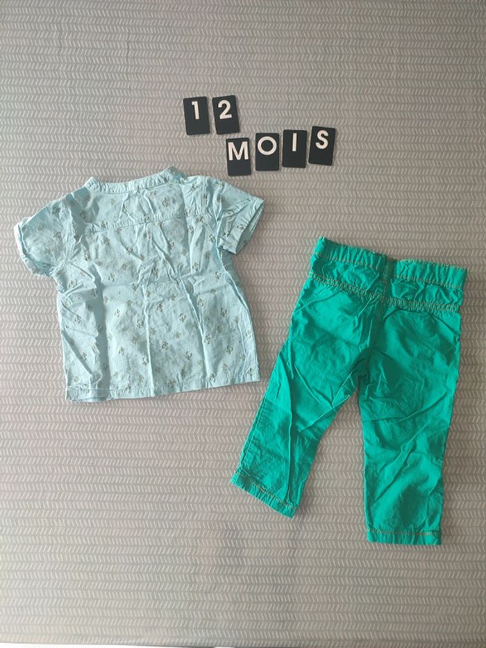 Ensemble chemise et pantalon été garçon 12 mois – Kimadi - photo numéro 9