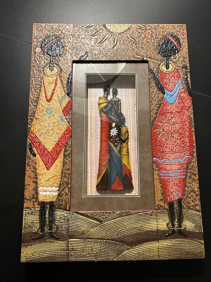 Tableau africain, très coloré