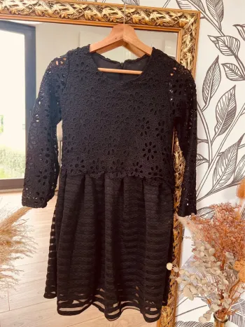 Taille 12 ans robe fille noire * chic * 🌸