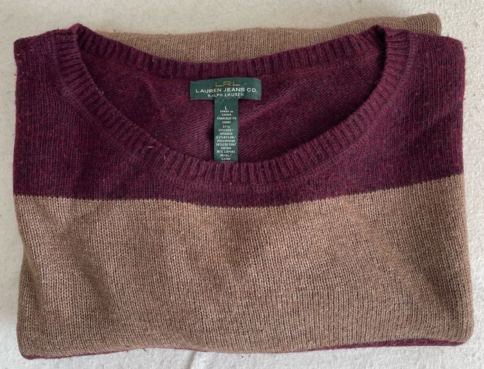 Pull rayé en laine Ralph Lauren - Lauren Jeans Co.