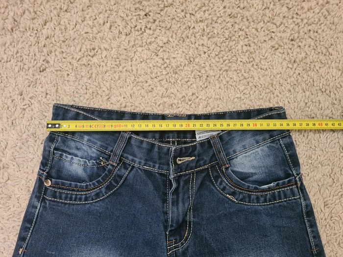 Jeans fille University écrit à l'arrière, pantacourt, Taille 13 ans (158 cm) / 14 ans (164 cm) - photo numéro 7