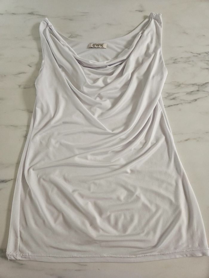 CWK blouse fluide col tombant blanche taille M - photo numéro 6