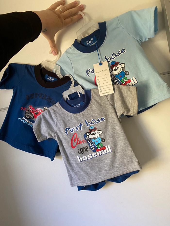 Lot de 3 ensemble short/tee shirt