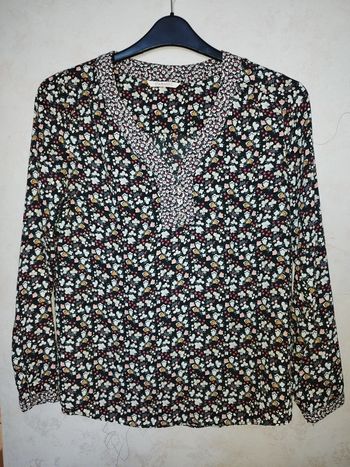 Blouse fleurie manches longues