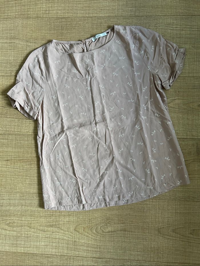 Blouse beige à manches courtes Esprit taille S excellent état - photo numéro 7