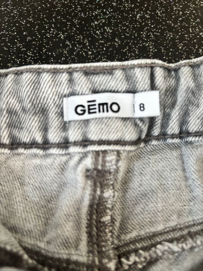 Gémo - jean large gris fille 8 ans - photo numéro 2