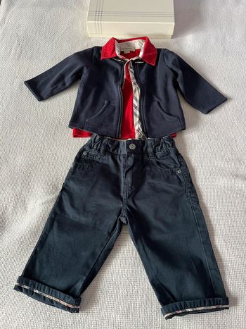Magnifique ensemble garçon Burberry - 6 mois