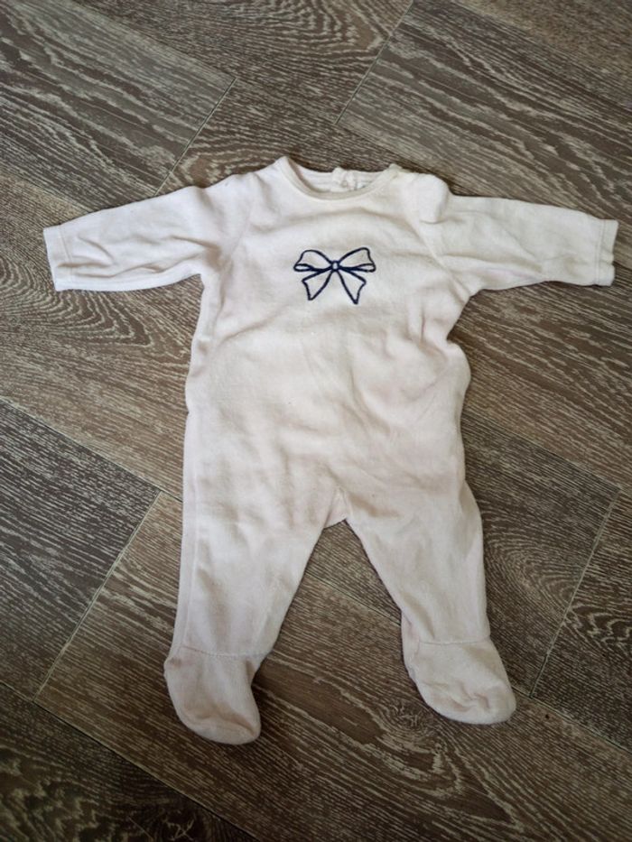 Pyjama rose pale bout chou 1 mois