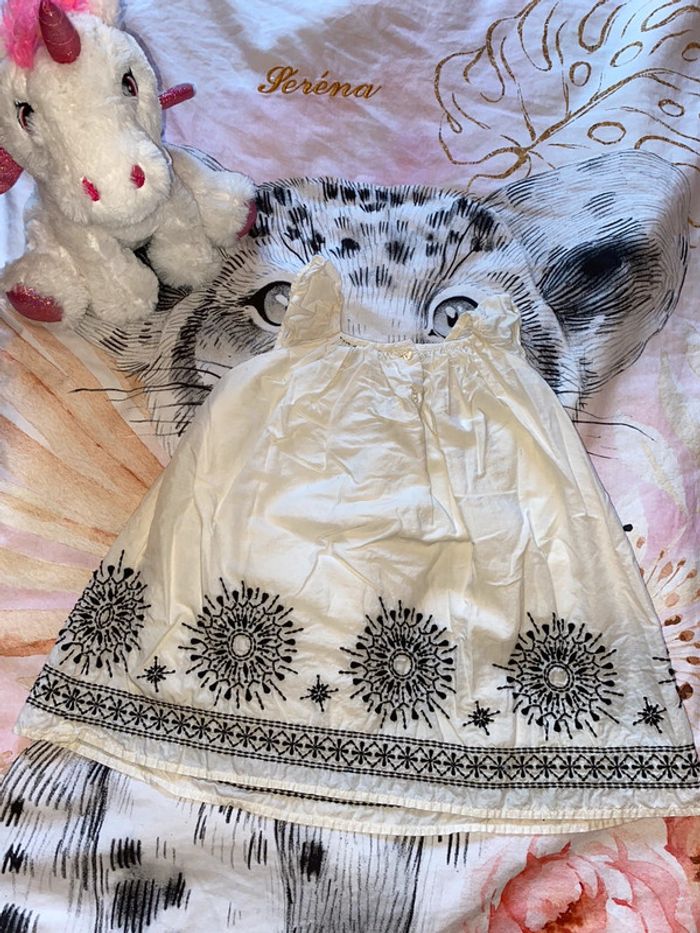 Robe doublée et fichu, taille 6-12 mois, marque Baby Gap. - photo numéro 5