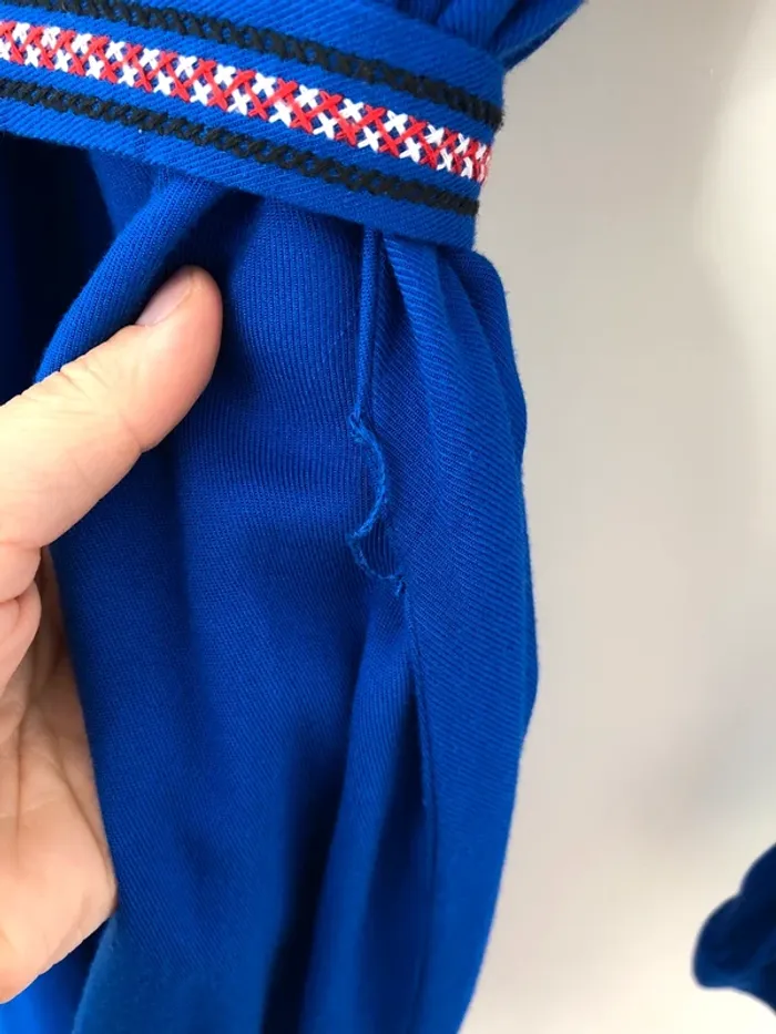 Robe bleu électrique brodée Les Petites taille S neuve - photo numéro 10