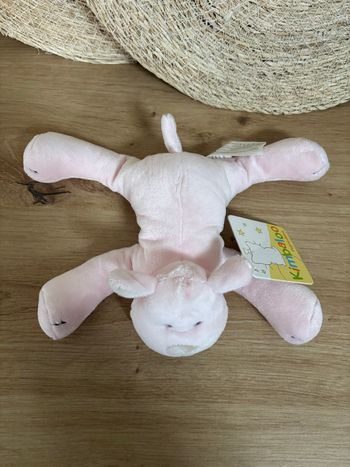 Neuf doudou chien allongé rose kimbaloo la halle