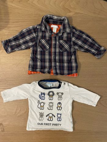 Lot chemise et haut manche longue