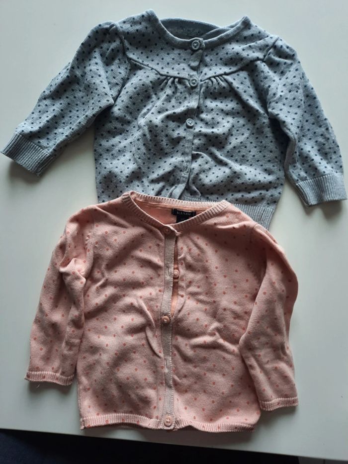 Lot de 2 gilets bébé fille
