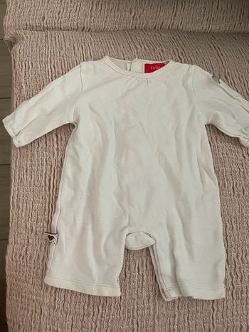 Pyjama coton blanc sans pied