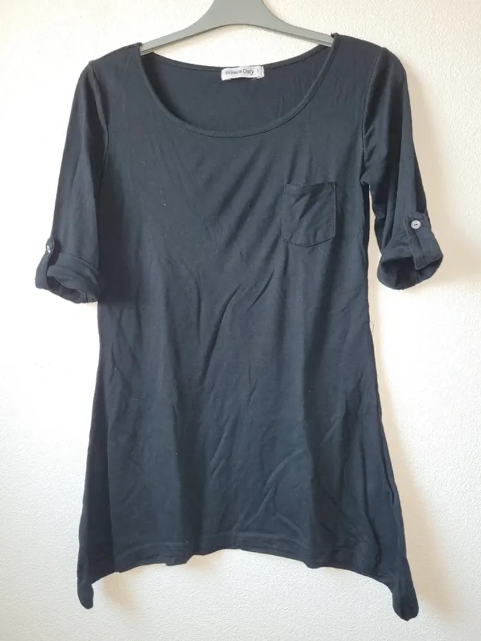 T shirt noir long