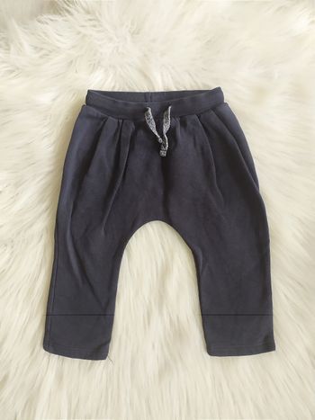 Pantalon jogging molleton bleu marine bébé 12 mois