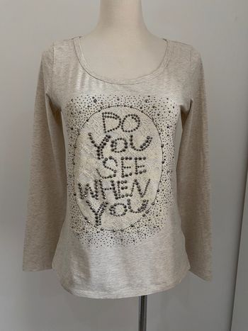 T-shirt crème moucheté Cache Cache