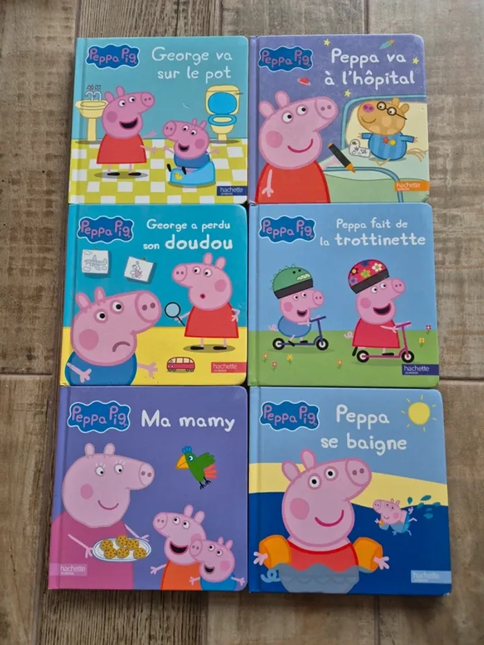 Lot de 6 livres cartonnés Peppa pig
