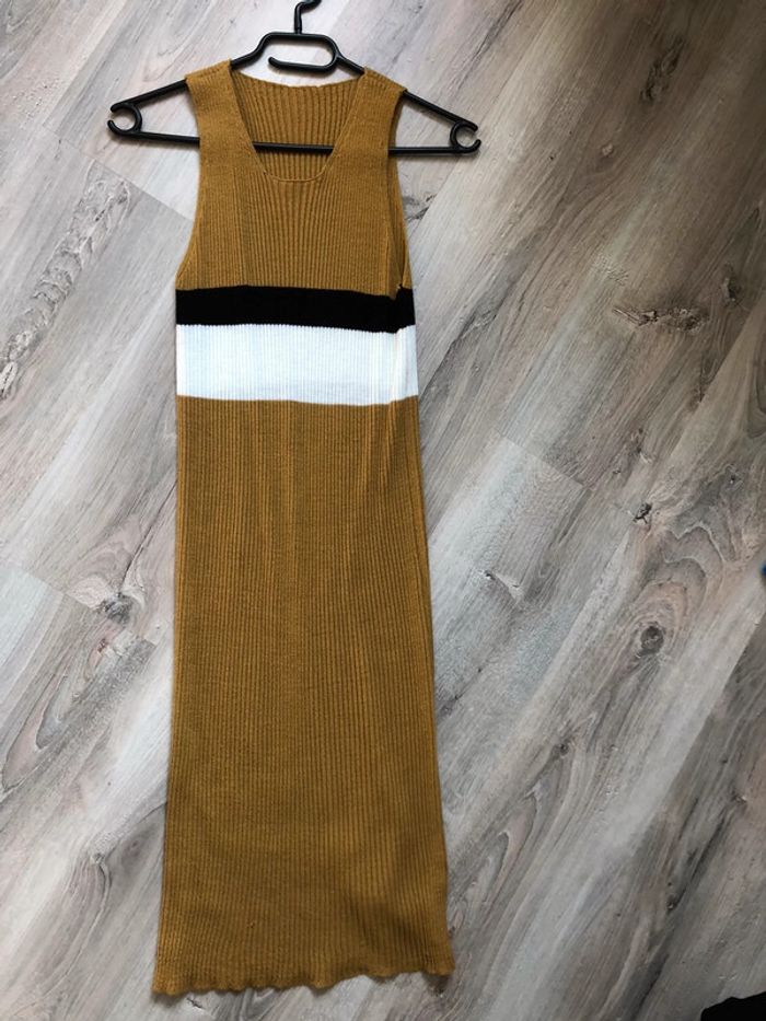 Robe longue moutarde