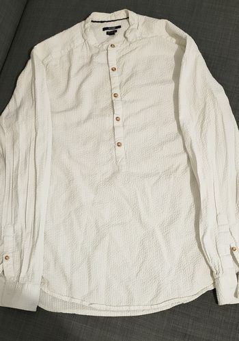 Chemise manches longues col tunisien 