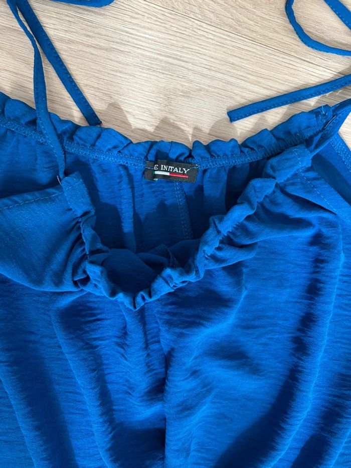 Combinaison femme bleu électrique – portée 1 fois – Made in Italy - photo numéro 5