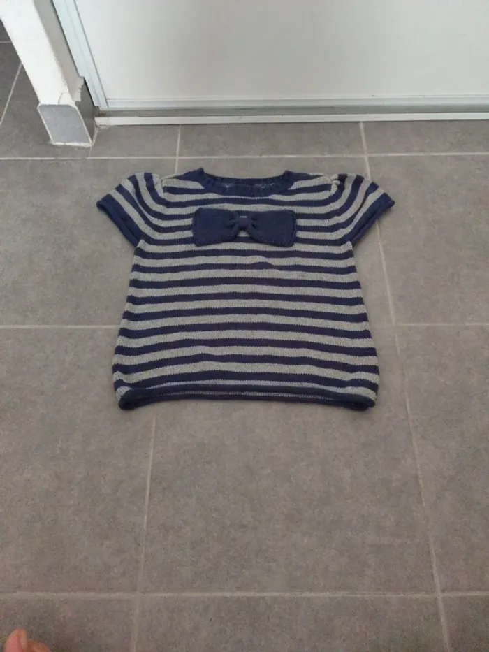Pull en laine manche courte