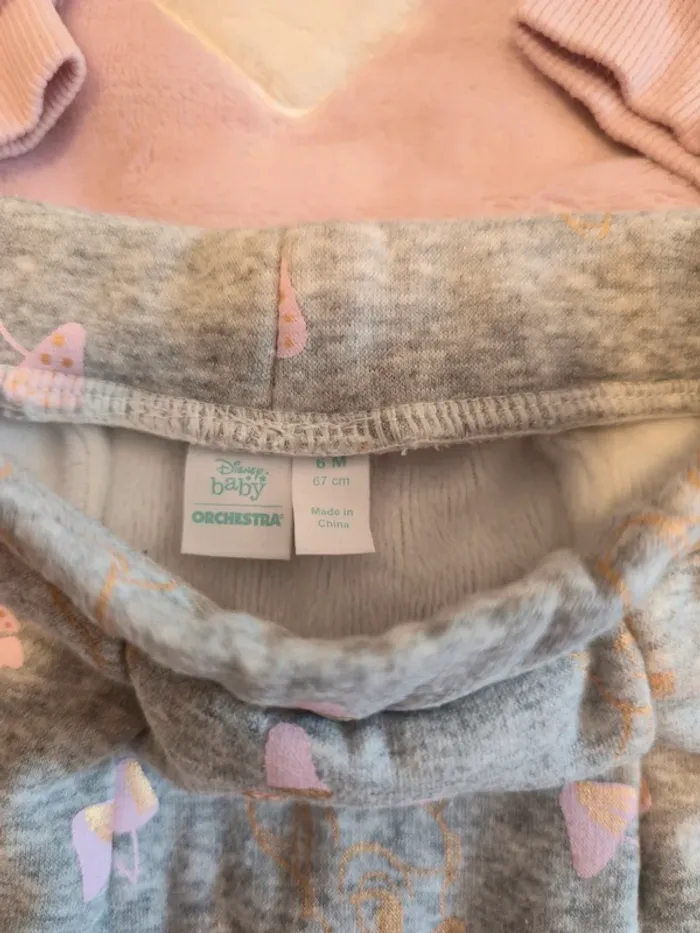 Ensemble sweat-shirt pilou-pilou et pantalon type sarouel Disney Bambi 6 mois - photo numéro 3