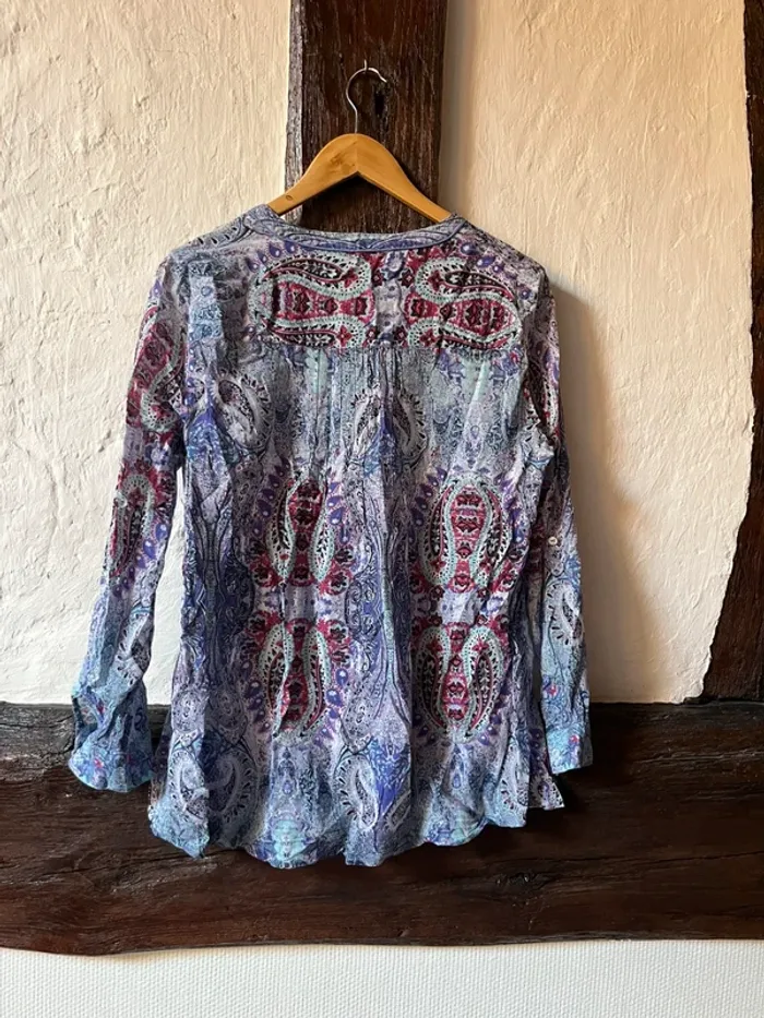 Chemise fluide imprimé cachemire RIU -taille 42 - Couleurs vives - photo numéro 3