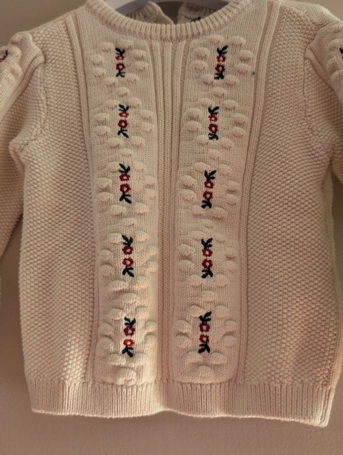 Pull en maille torsadée brodé fille Sergent Major Neuf - photo numéro 2