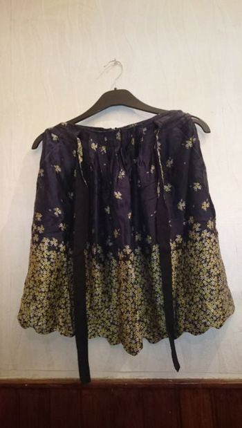 Jupe noir fleuris Kookaï