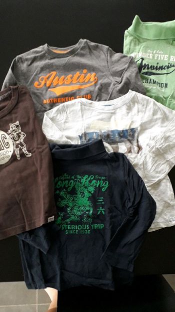 Lot 5 t-shirts manches longues