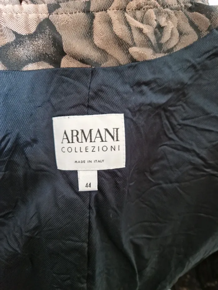 Veste armani collezioni fleurie marron et noir taille 44 - photo numéro 7