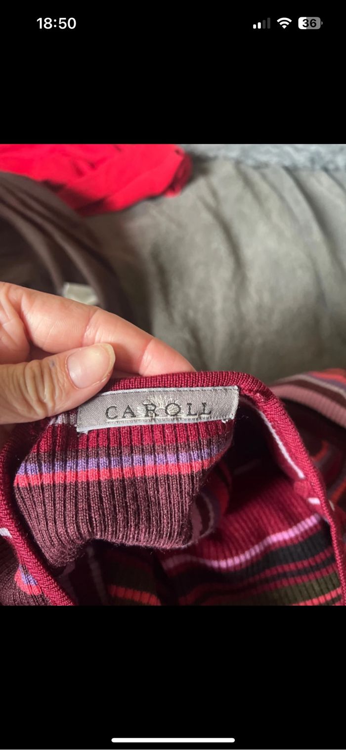 Manche longue à rayure femme taille M Caroll - photo numéro 2