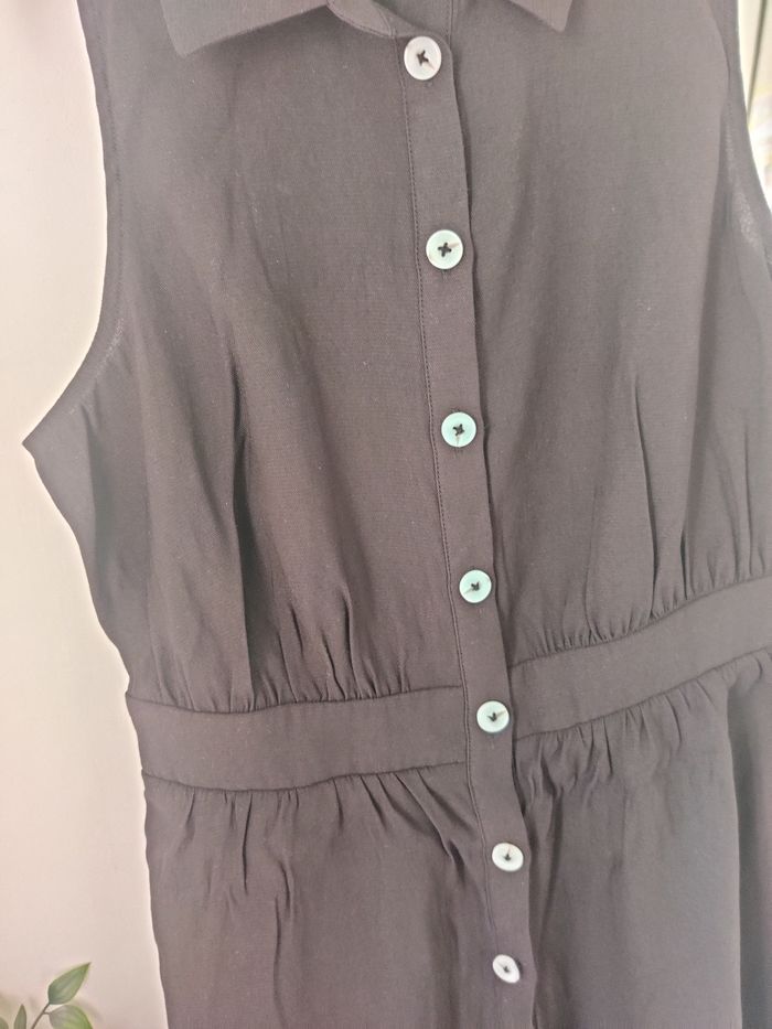 Robe noire en lin Cache Cache Taille 38 proche neuve - photo numéro 5