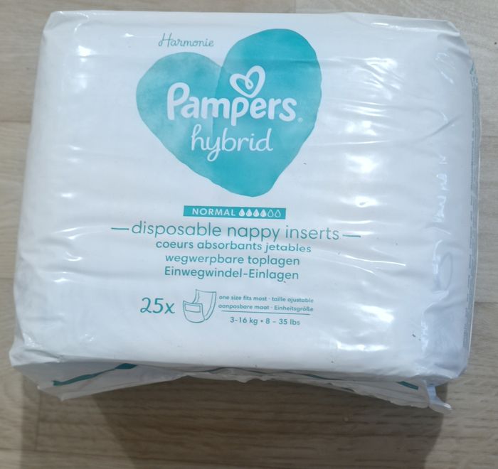 lot de 3 paquets d'inserts jetables pour couches pampers hybrid