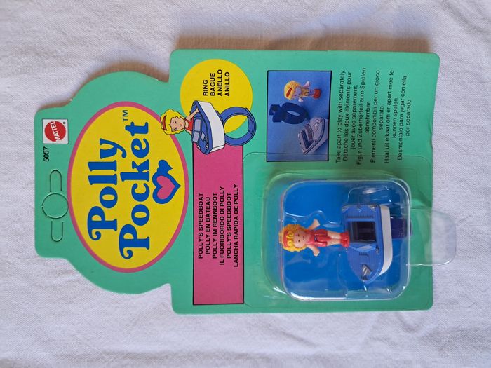 Bague polly pocket blubird polly en bateau mattel 1989 neuf