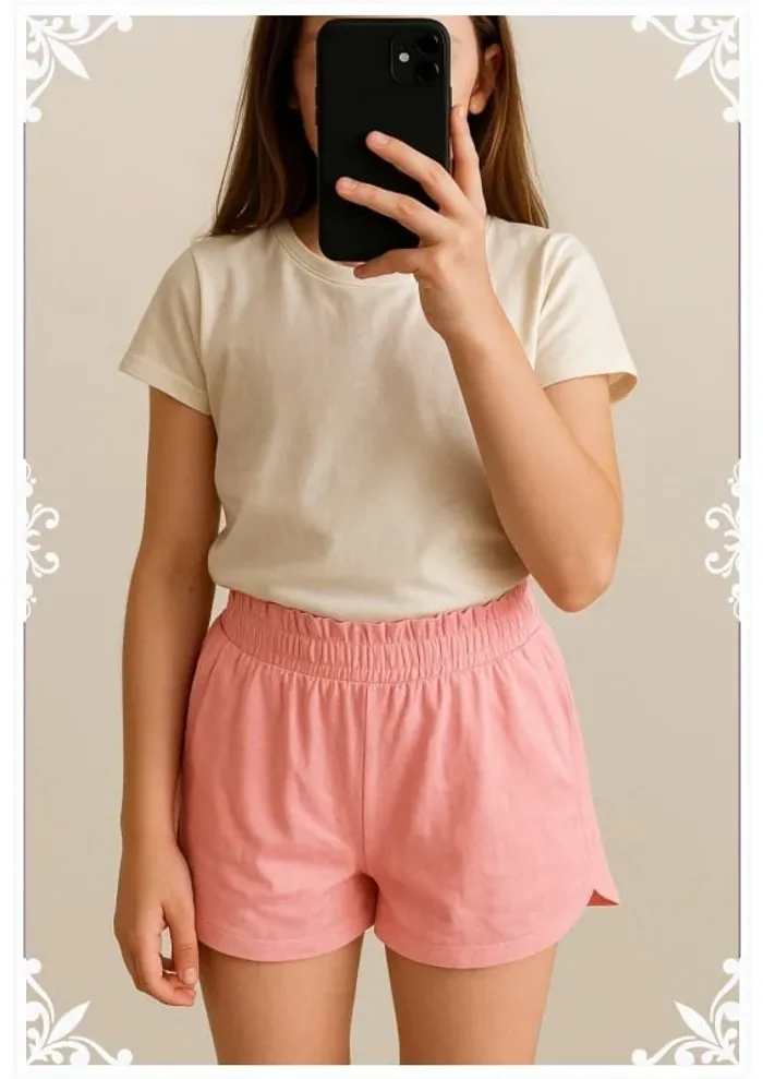 🌸 Short rose clair KIABI – Taille 10 ans (138-143 cm)