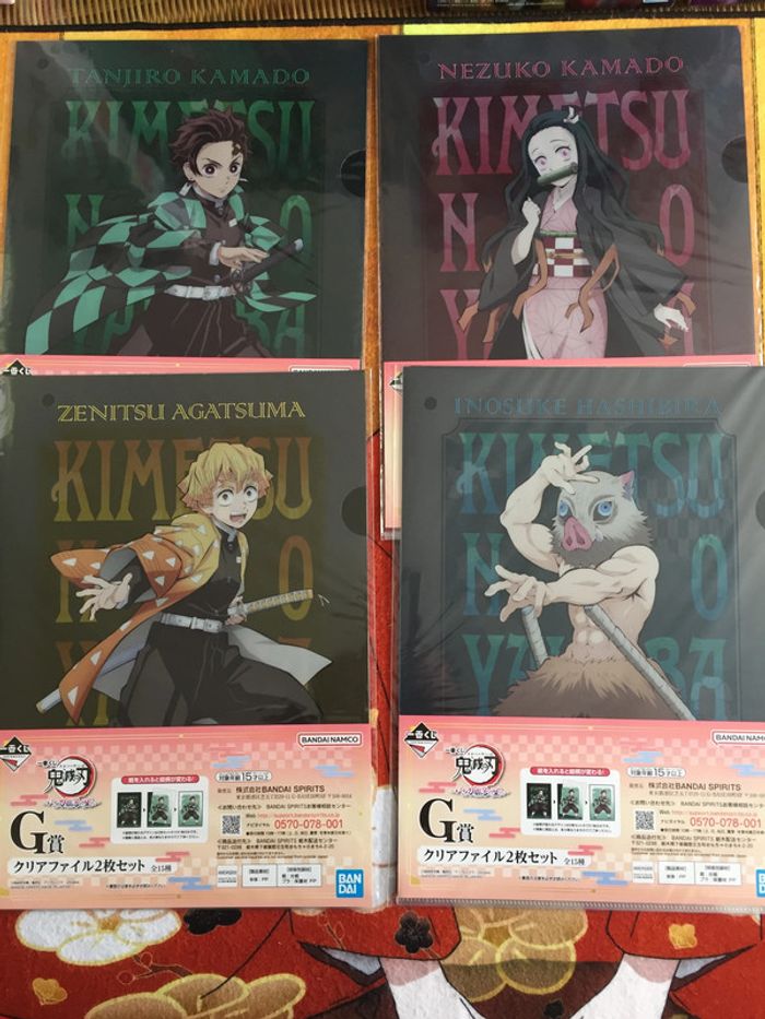 Clear files complete set Demon slayer Kimetsu no Yaiba Ichiban Kuji - photo numéro 3