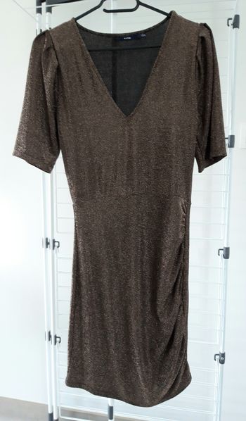 Robe Kiabi bronze brillant taille 36 neuve